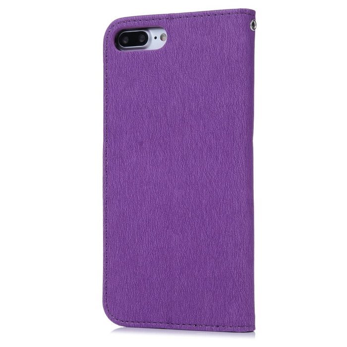 iPhone 7 Plus Case (5.5 inch) - Flip Folio Wallet Stand Case Embossed Cirrus PU Leather Case Shockproof Soft TPU... N33