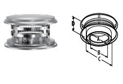Chimney 70645 6 in. Dura Vent Duratech Rain Cap- Stainless Steel
