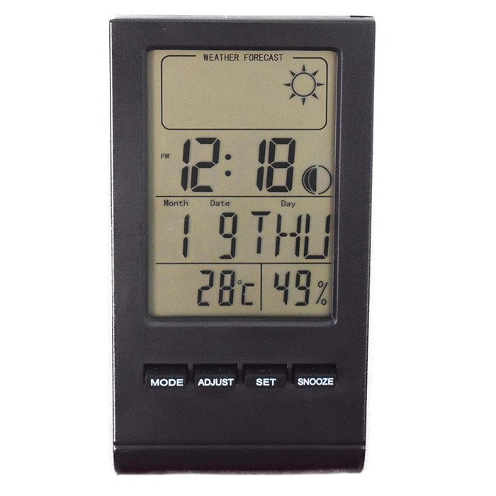 Humidity Meter, EverPlus Digital Clock and Weather Station with Thermometer, Hygrometer,Temperature/Humidity Meter...