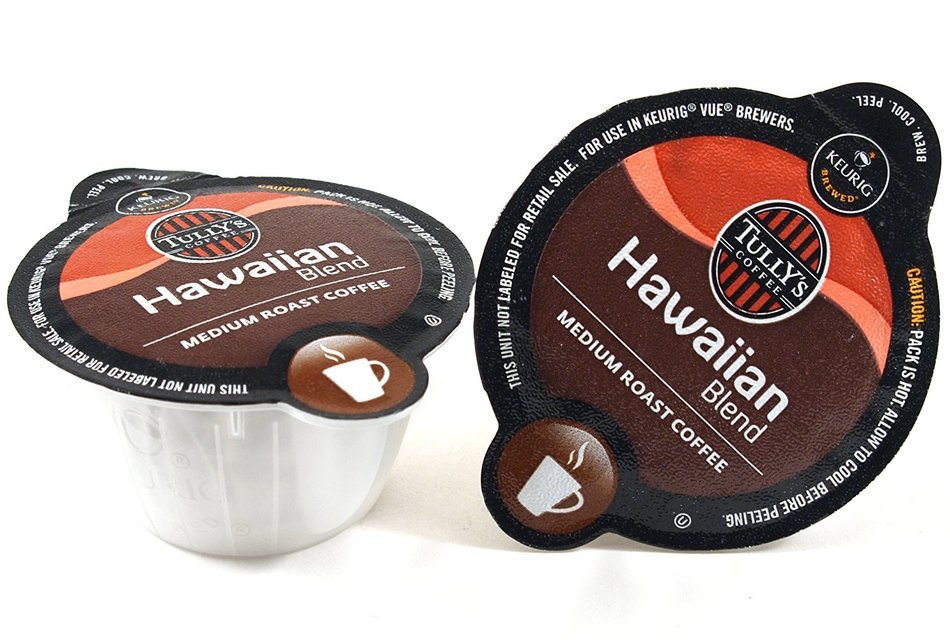 Tully's Hawaiian Blend Coffee Keurig Vue Portion Packs, 64 Count N3