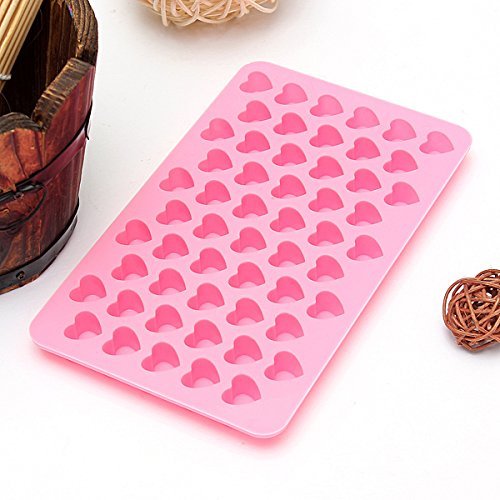 55 Holes Mini Heart Silicone Cake Muffin Chocolate Mold N5