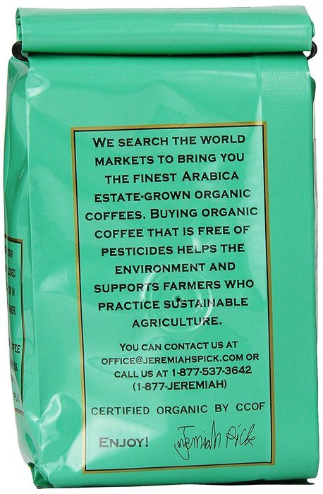 Jeremiah's Pick Coffee Organic Chocatal Ground Coffee 10 Ounce Bag N6
