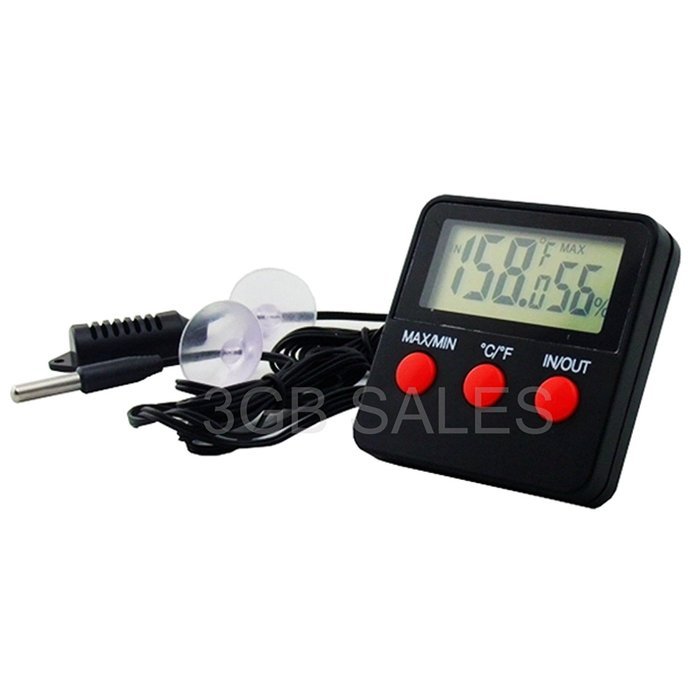 Easy to Read Digital Thermometer / Hygrometer Measure the Temperature and Humidity in your Egg Incubator, Reptile...