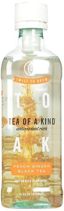Tea of a Kind Black Tea, Peach Ginger, 16 Ounce (Pack of 12) N4