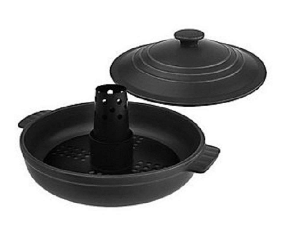 Technique Flame 12" 4qt Covered Casserole with Removable Roasting Insert - Black (Black)