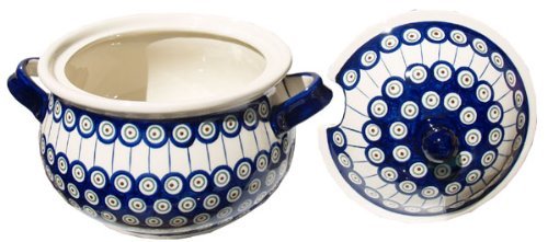 Polish Pottery Soup Tureen From Zaklady Ceramiczne Boleslawiec 1004-8 Classic Pattern, 13.4 Cups N2