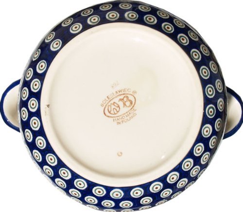 Polish Pottery Soup Tureen From Zaklady Ceramiczne Boleslawiec 1004-8 Classic Pattern, 13.4 Cups N3