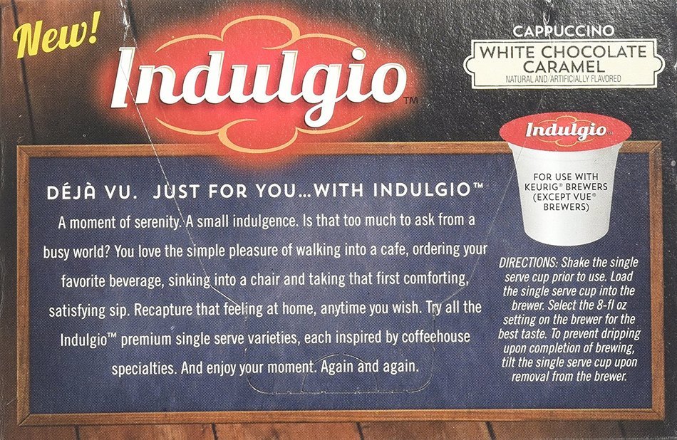Indulgio French Vanilla Cappuccino Single Serve K-cup, 42 Count (Compatible with 2.0 Keurig Brewers) N10