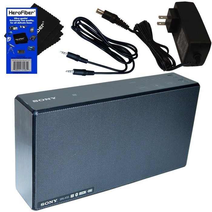 Sony SRS-X55 Powerful Compact 30 Watts Portable Bluetooth & NFC Speaker (International Version) + Charging AC... N7
