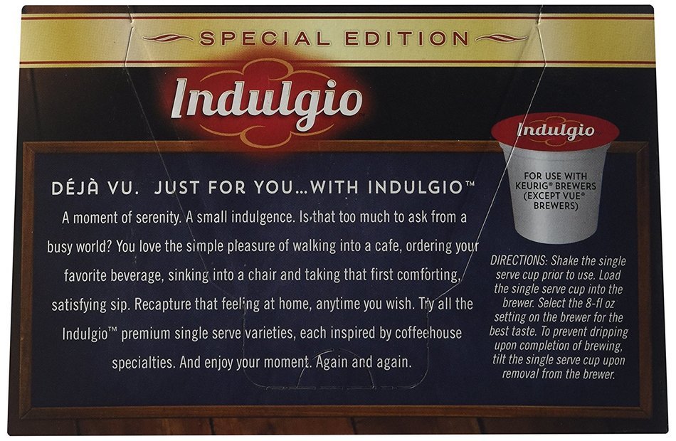 Indulgio French Vanilla Cappuccino Single Serve K-cup, 42 Count (Compatible with 2.0 Keurig Brewers) N16