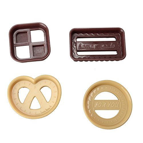 Great Value 4 Pcs Baking Tools Classical Plastic Cookies Mold Coffee N3