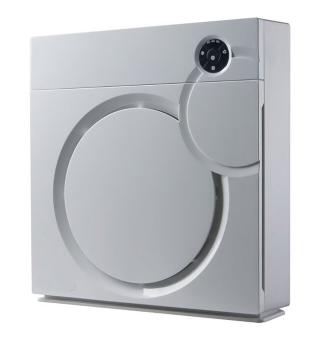 Sunpentown Home Living Room Appliance HEPA Air Purifier With Ion Flow Technology in White