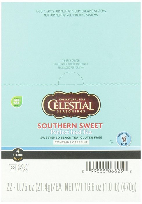 Green Mountain Coffee, Celestial Seasonings Southern Sweet Perfect Iced Tea, K-Cup Portion Pack for Keurig K-Cup... N6