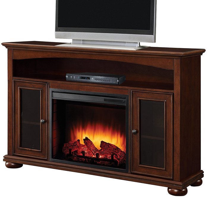 Pleasant Hearth 238-11-68 Everest Media Fireplace in Cherry Finish