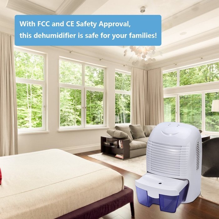 KEDSUM FCC Approved Small Thermo-Electric Dehumidifier, 108 Square Feet for Small Laundry Room, Bedroom,Kitchen...