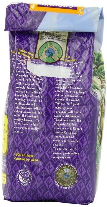 The Organic Coffee Co. Ground, Hazelnut, 12 Ounce (Pack of 3) N3
