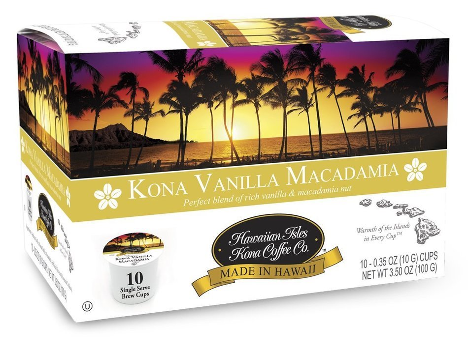 Kona Vanilla Macadamia Nut .35 oz Single Serve Cups