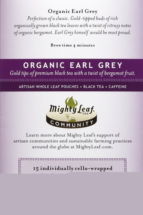 Mighty Leaf Organic Earl Grey Tea, 100 Tea Pouches N2