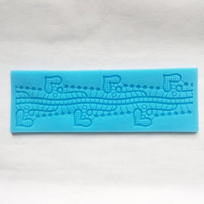 Allforhome Sugarcraft Cake Decoration tool HEART CHAIN lace border Icing fondant Silicone Mold Mould Lace fondant...