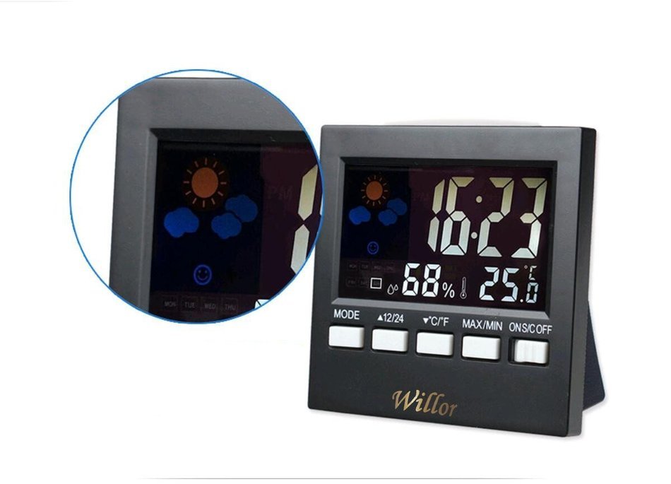 Wireless Weather Station, Willor Digital Indoor Thermometer Hygrometer with Temperature Humidity Weather Forecast... N3