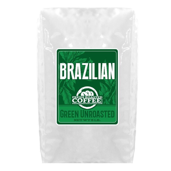 Green Unroasted Coffee, 5 Lb. Bag, Fresh Roasted Coffee LLC. (Colombian Supremo)