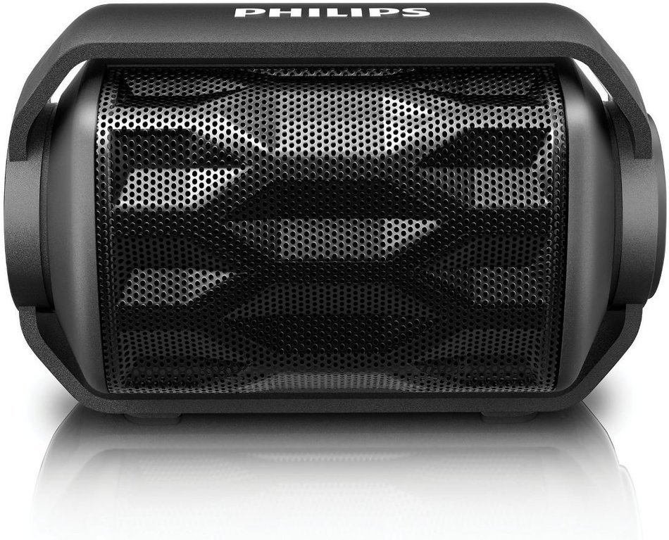 Philips BT2200B/27 Shoqbox Mini Rugged Compact Wireless Water resistant Portable Bluetooth Speaker with Mic -...