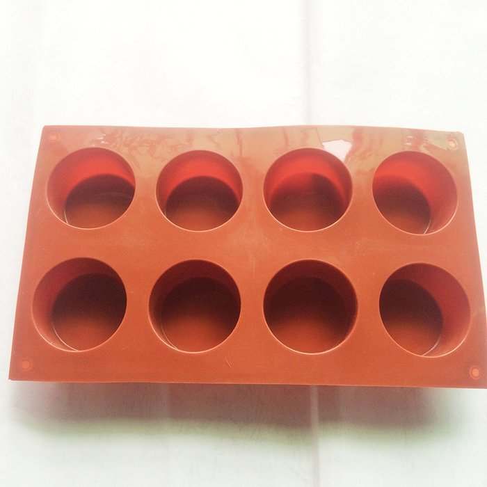 8 cell CYLINDER TUBE Mini Wedding Cake Candle Wax Soap Silicone Bakeware mold Mould Chocolate Mold 29.717.43.7cm