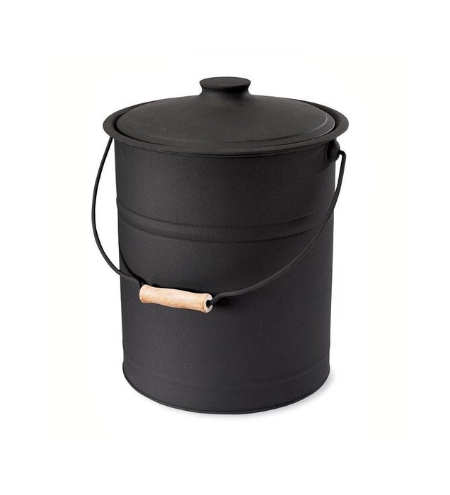 Plow & Hearth Basic Ash Bucket with Handle and Lid