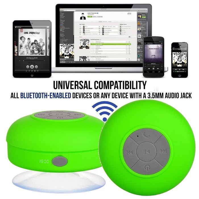 WECOME HD Water Resistant Bluetooth 3.0 Shower Speaker, Handsfree Waterproof Shower Bluetooth Portable Speaker... N7
