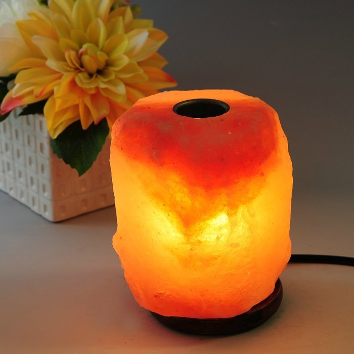 JIC Gem Aroma Diffuser 3-5Kg Himalayan Salt Lamp, Natural Air Purifier, With 6 FT Dimmer cord N3