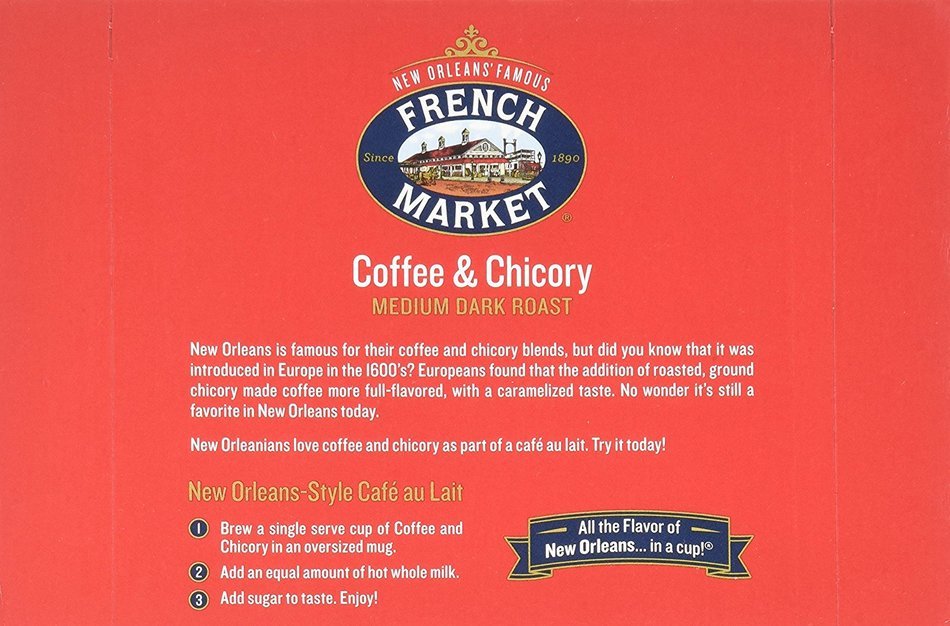 French Market Coffee Roast Single Serve Cups, Dark Roast Coffee and Chicory (2 Pack of 12) N2