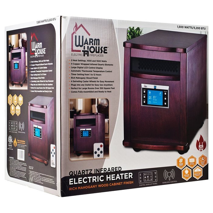 Warm House 80-5531 Digital Readout Warm House Portable Infrared Heater N3
