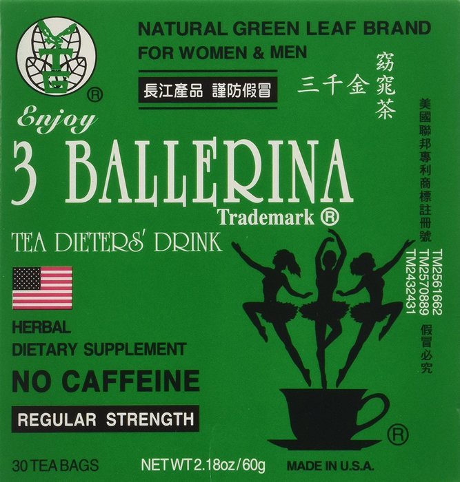 Diet Tea for Men and Women 2.18 oz 30 Tea Bags (Pack of 6)