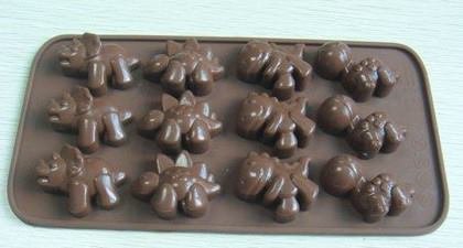 dinosaur shape Muffin case Candy Jelly Ice cake Silicone Mould Mold Baking Pan Tray N2