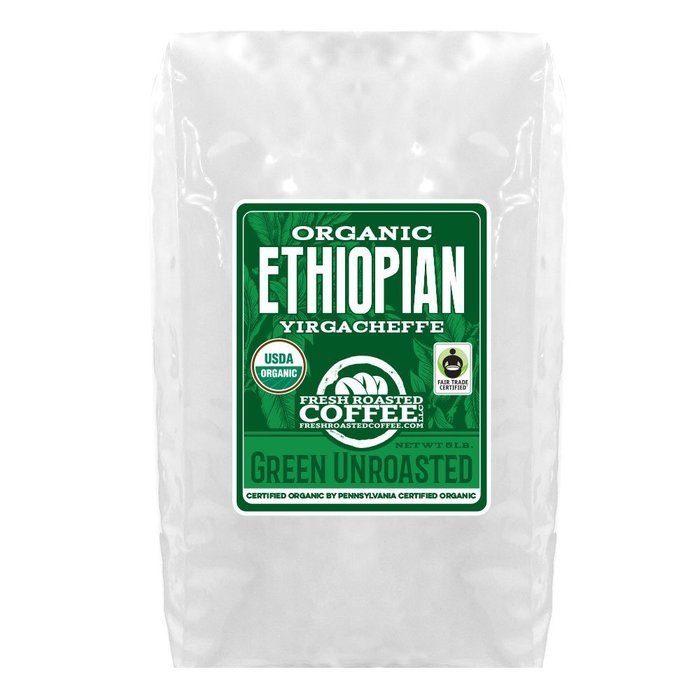 Green Unroasted Coffee, 5 Lb. Bag, Fresh Roasted Coffee LLC. (Colombian Supremo) N6