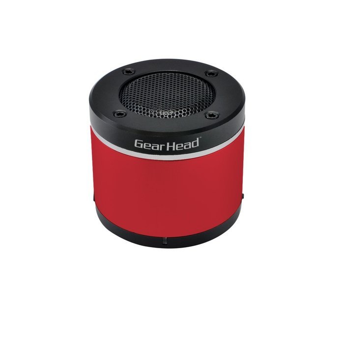 Gear Head Portable Bluetooth Speaker for iPad/iPhone/iPod, Red/Black (BT3000RED) N7