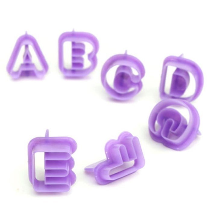 Cake & Cookie Cutters 40PCS Plastic Alphabet Letter Cake Biscuit Baking Mould Fondant Cookie Cutters