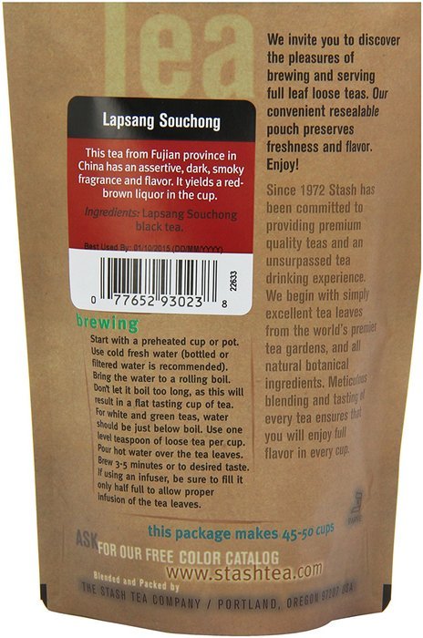 Stash Tea Lapsang Souchong Tea, Loose Leaf, 3.5 Ounce Pouch N4