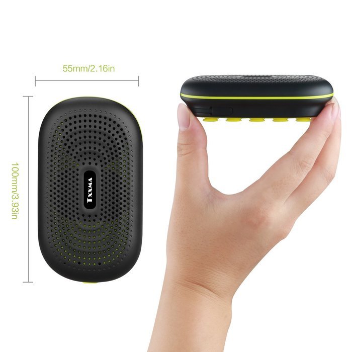 TXXMA Ultra-Portable Speakers With Power Bank & Phone Holder, 12 hours Continuous Playtime with HD Sound (Black） N7