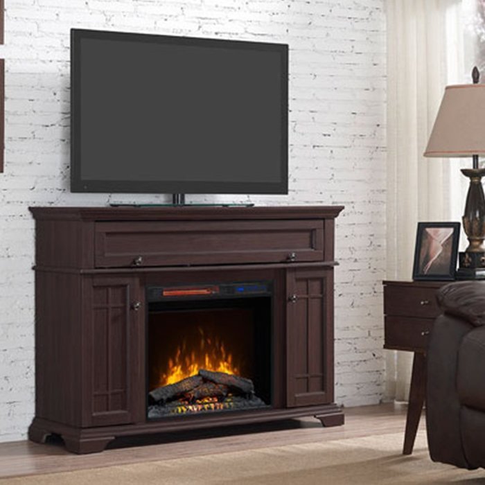 Iunux Convertible Media Electric Fireplace N2