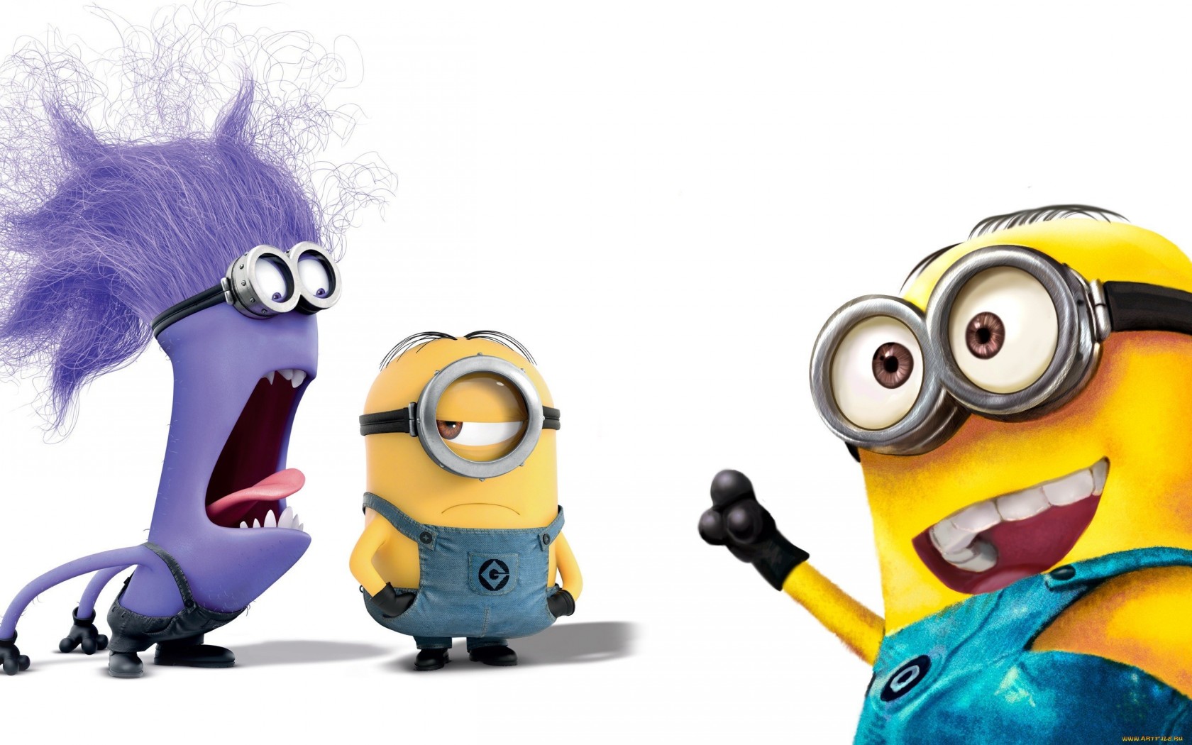 Resolution: 1680x1050, File size: 276Kb, funny crazy Minions picture with t...