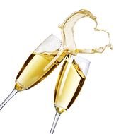 Two Champagne Glasses drawing