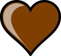 Brown Heart Clip Art