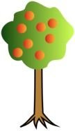 Cartoon simple apple tree