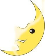 drawn half moon