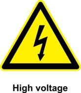 Caution High Voltage Sign