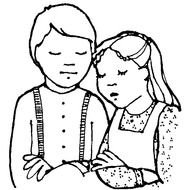 LDS Child Praying Coloring Page