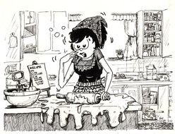 Woman Cooking Clip Art N3