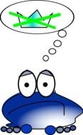 Clip art of Sad Frog