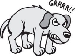 grrr Dog Clip Art drawing